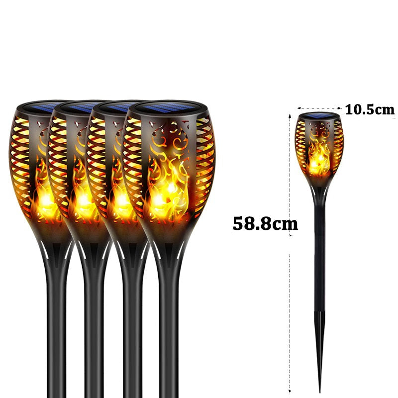 Solcelledrevet Fakkel LED-Lampe Lykt