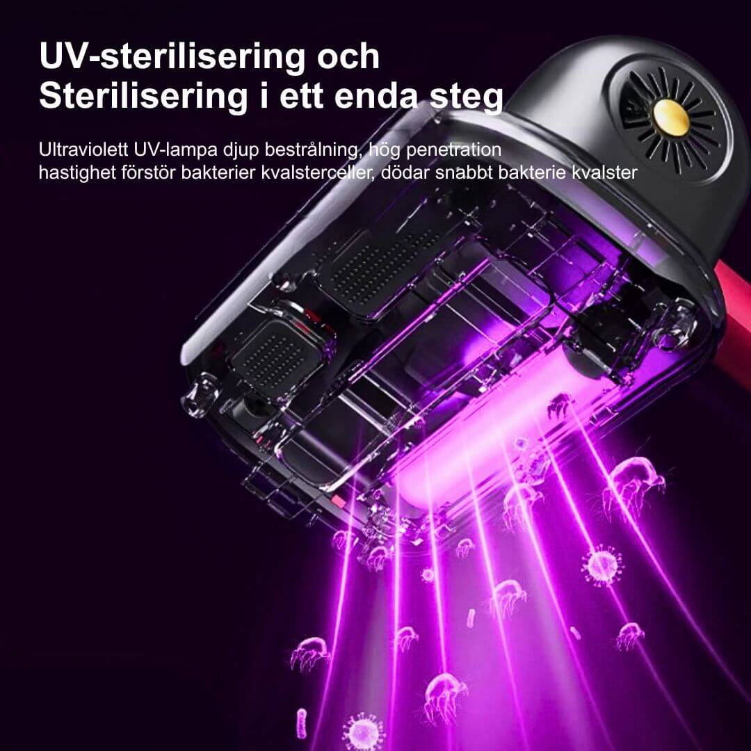 PureVac - 10kPa Trådløs Håndholdt Støvsuger for Madrass og Midd