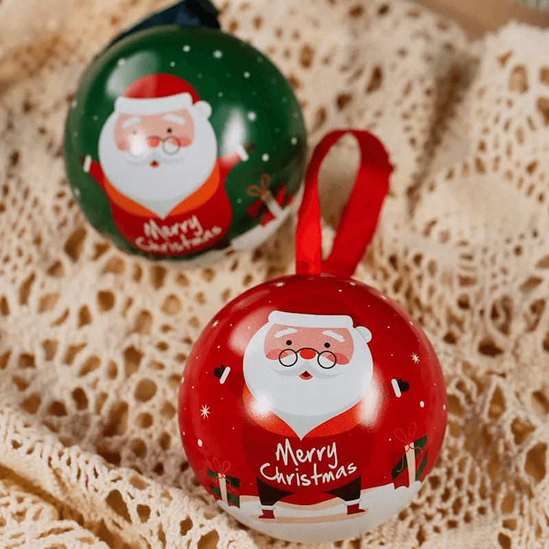 Julekule Godteriboks Juledekorasjon - Fyll med Godteri & Sjokolade, Julenisse, Elg, Snømann