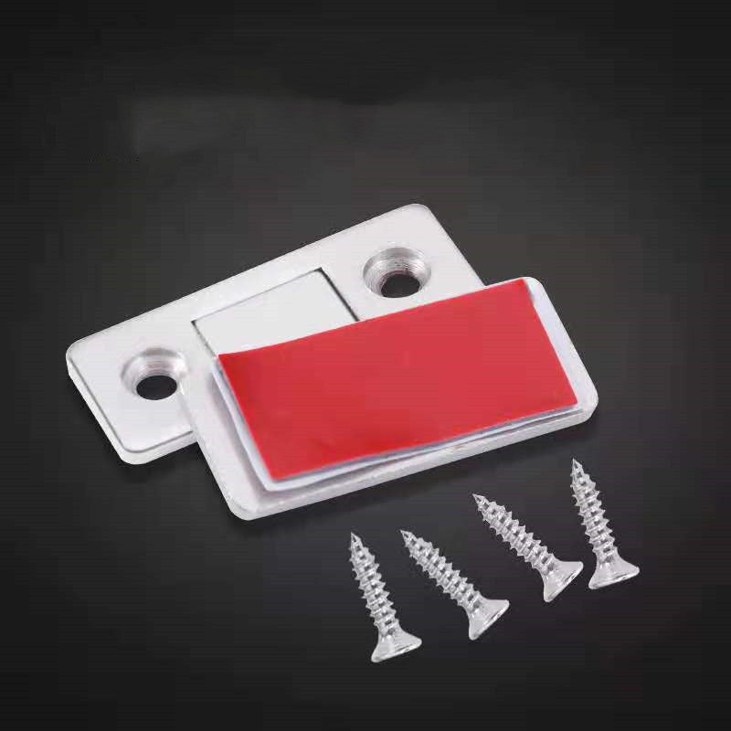 INF Magnetlås / usynlige magnetiske dørlåser Rustfritt stål 2-pakning Sølv