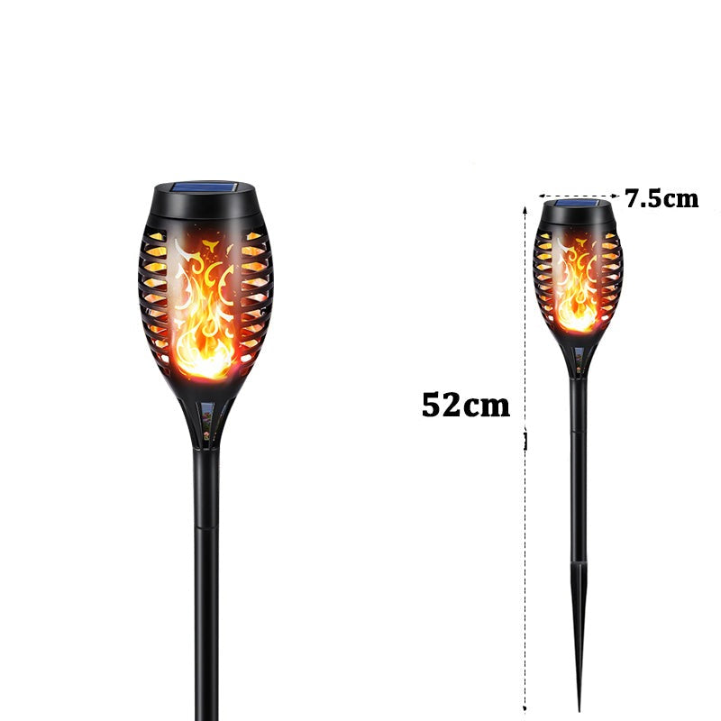 Solcelledrevet Fakkel LED-Lampe Lykt