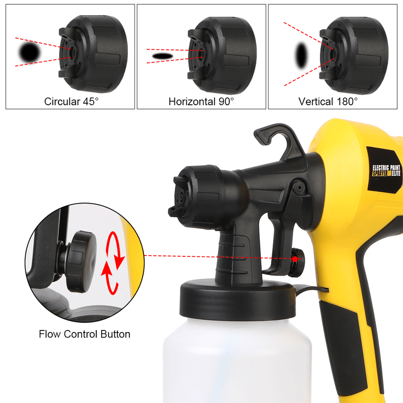 Elektrisk Sprøytepistol Fargepistol 800 ml