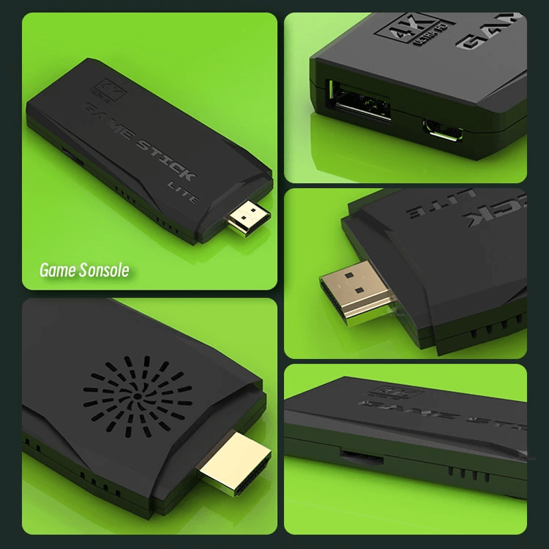 Trådløs Retro Spillkonsoll med 20 000 Klassiske Spill, 4K TV Spillpinne