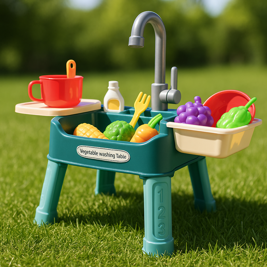 Lekekjøkken med magisk kran - Styrker motorikk, kreativitet og sosial ferdighet!