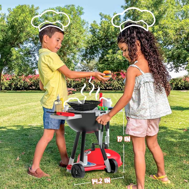 Elarve Kjøkken Leketøy Sett Interaktiv BBQ Grill Leketøy Sett for Barn