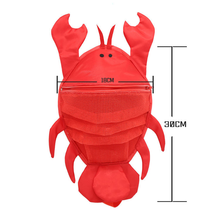 Ny Krabbeformet Skjellpose for Strand Barn Kurv Sandpose Barn Skjell Mesh Skulderveske for Barn