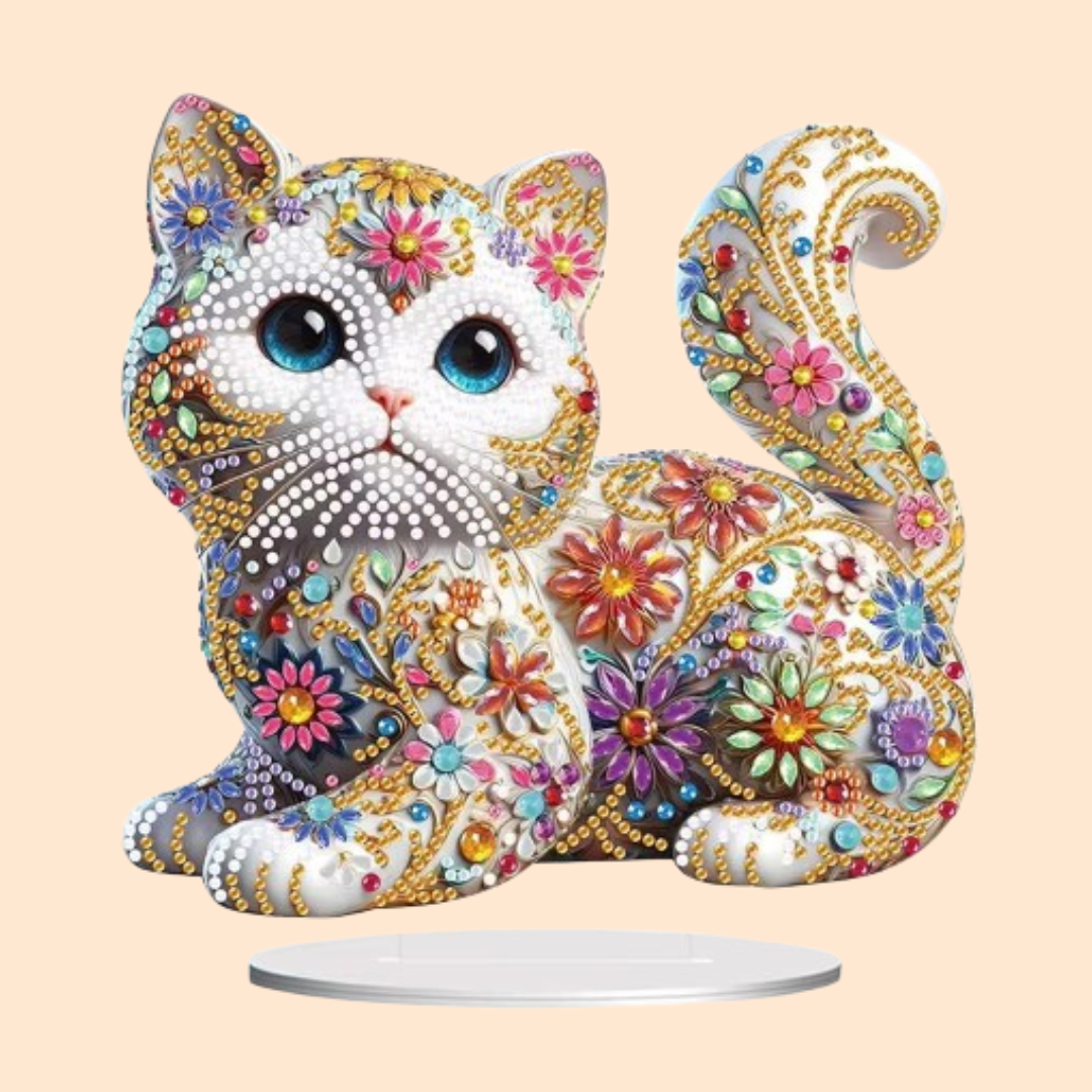 5D Søt katt | Diamantmaleri