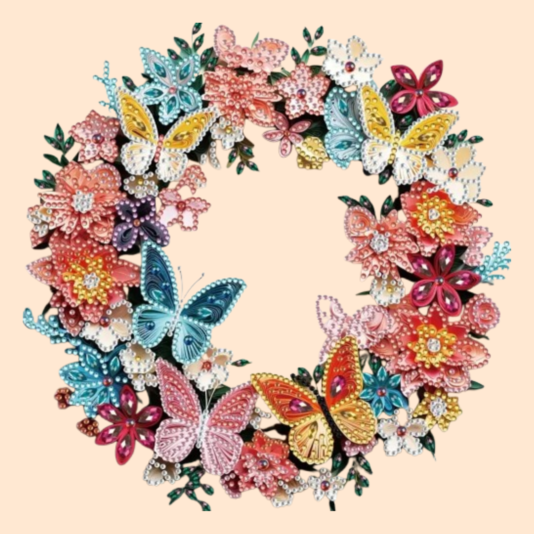 Blomsterkrans | Diamantmaleri