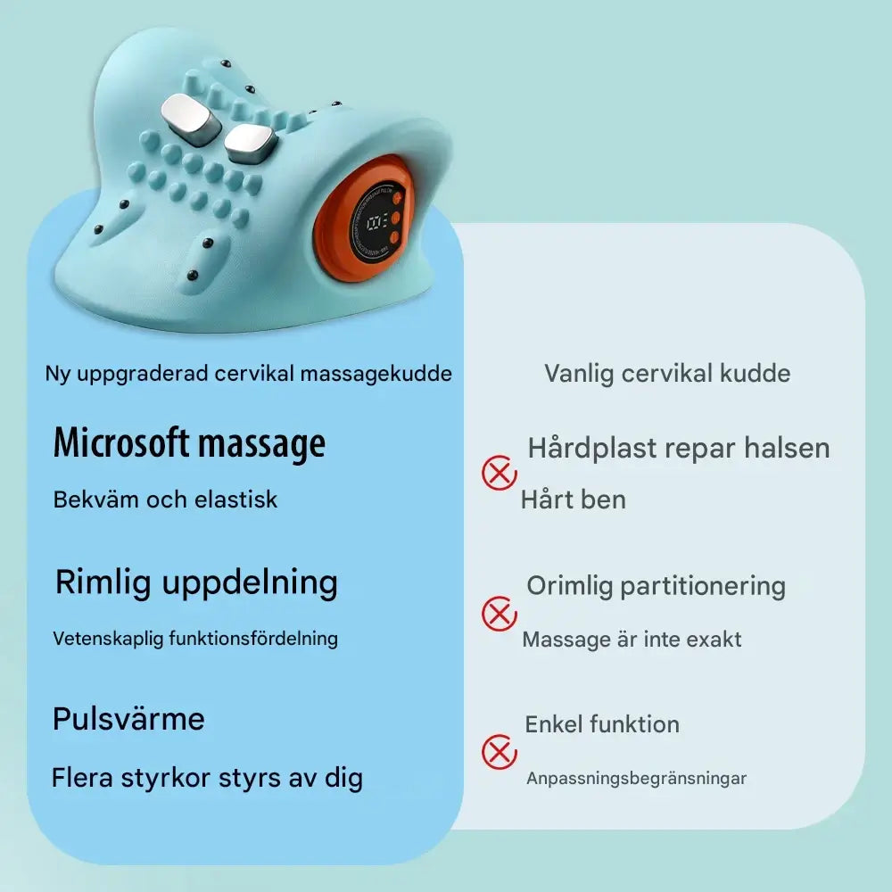 ThermaEase - Elektrisk nakkemassasjepute med varme og EMS-teknologi