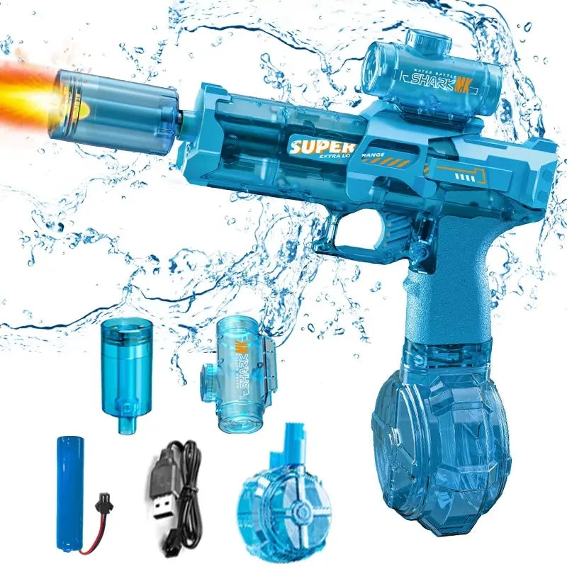 SplashGlow – LED-belyst vannpistol for spennende sommerkamper