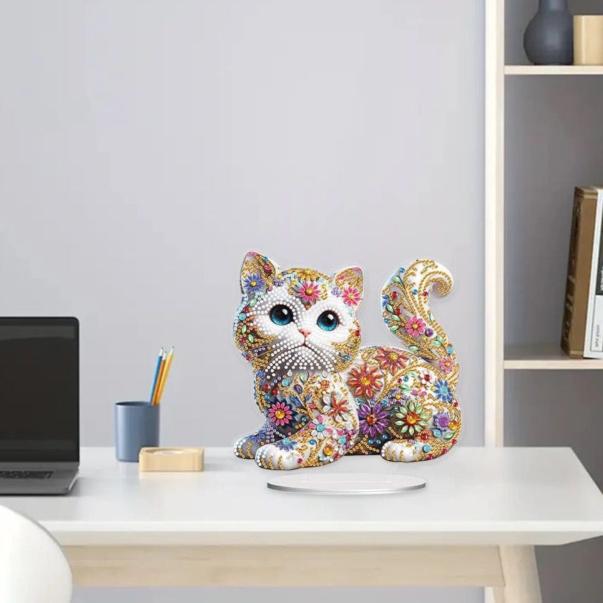 5D Søt katt | Diamantmaleri