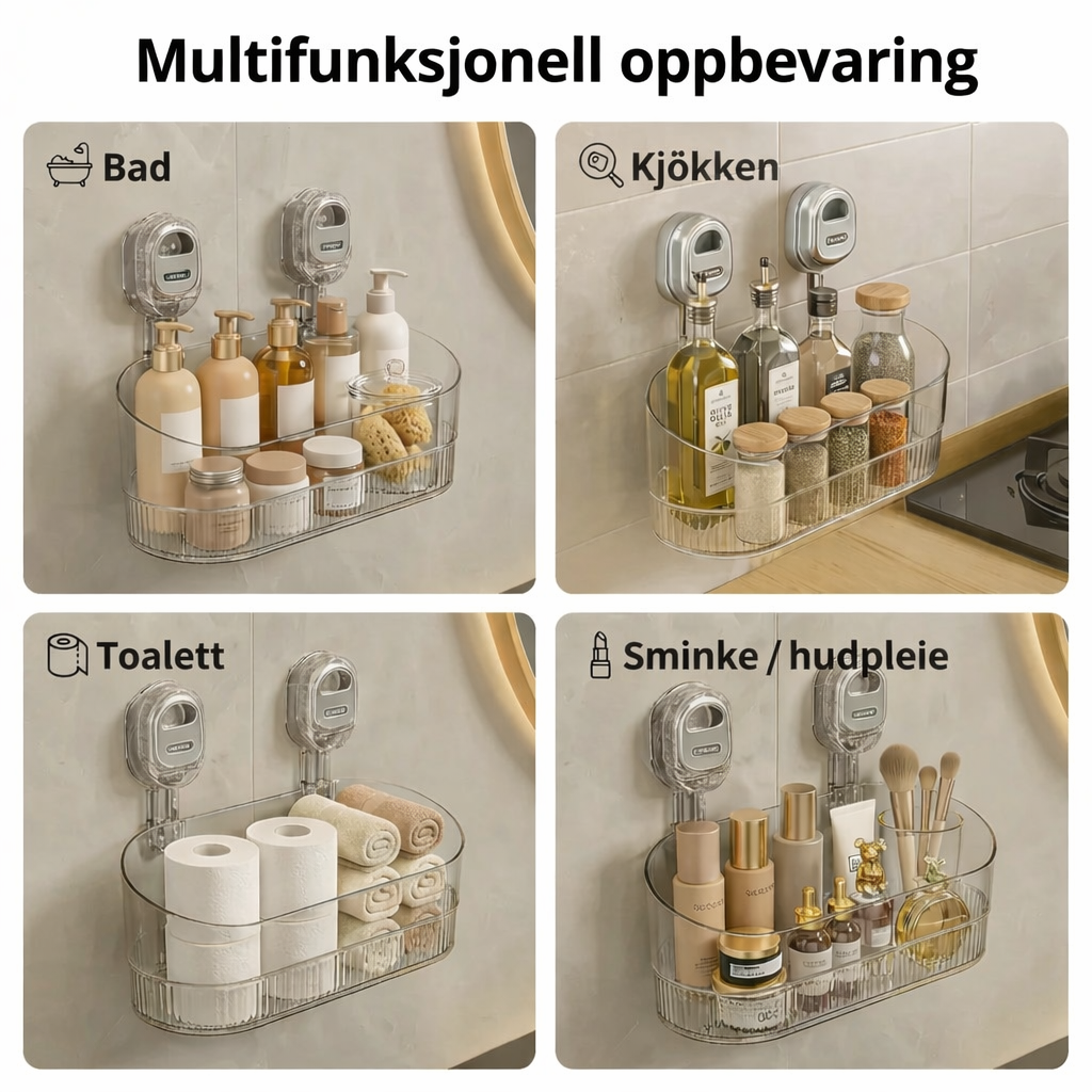 Selvklebende vegghylle – uten boring