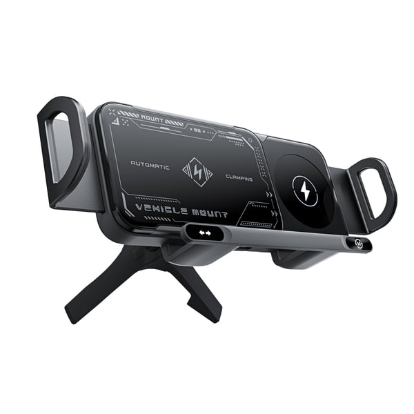 ChargeMount - Justerbar Smart Biltelefonholder med 15W Trådløs Ladeplate for Fellbare Skjermer