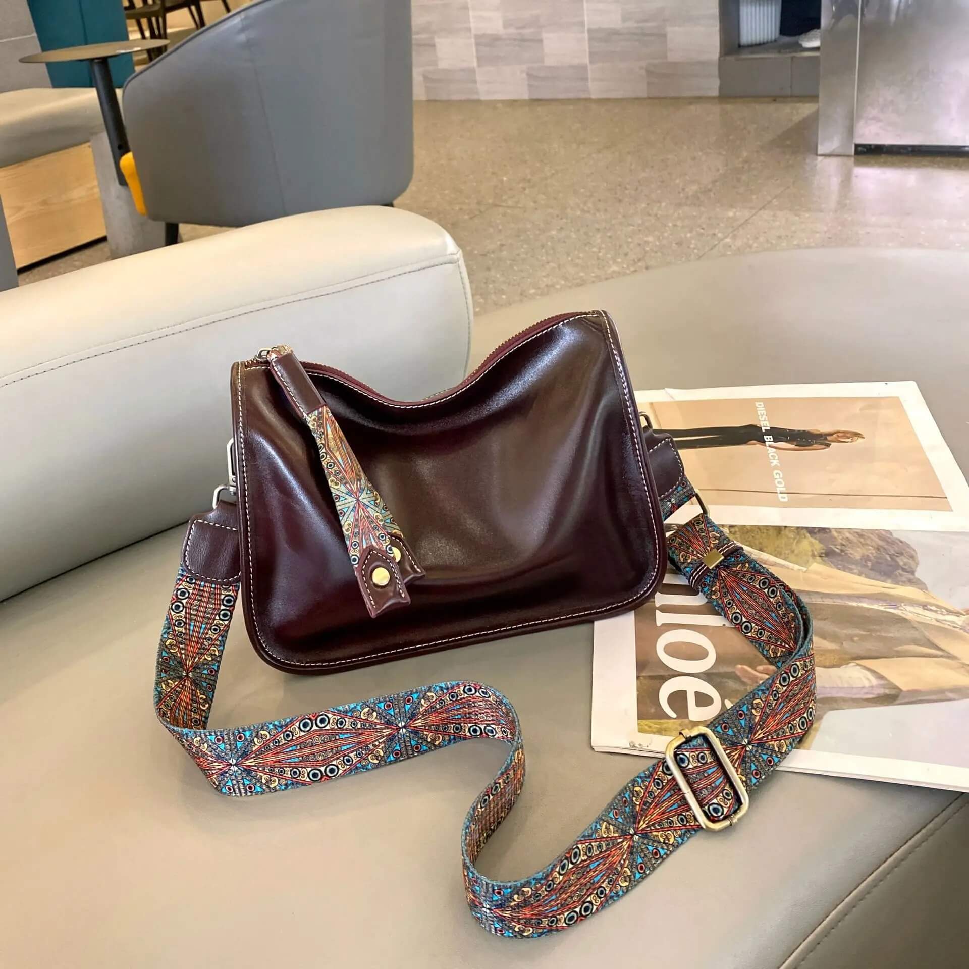 Luksus Skinnveske – Romslig og elegant håndveske i ekte skinn