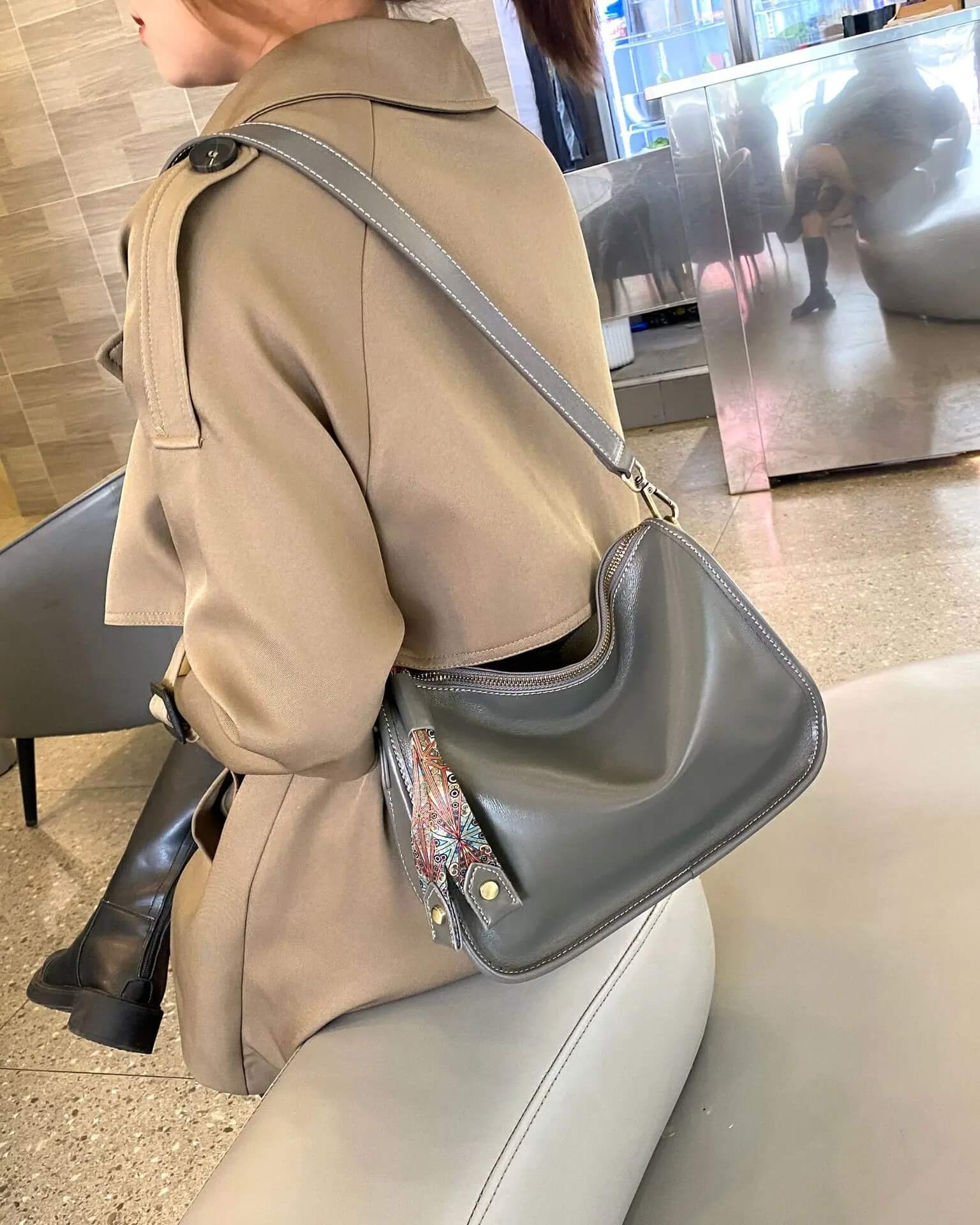 Luksus Skinnveske – Romslig og elegant håndveske i ekte skinn