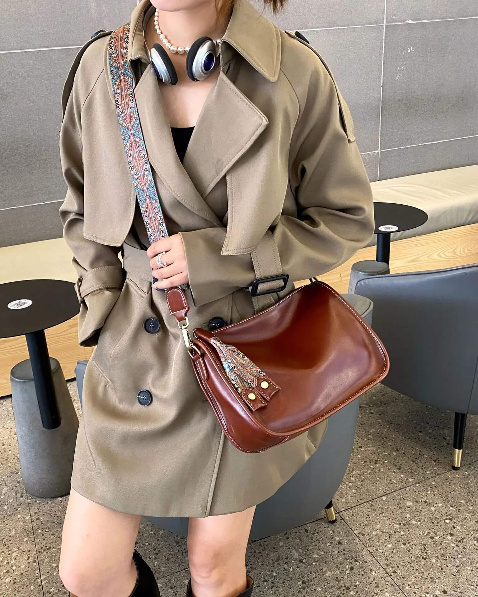 Luksus Skinnveske – Romslig og elegant håndveske i ekte skinn