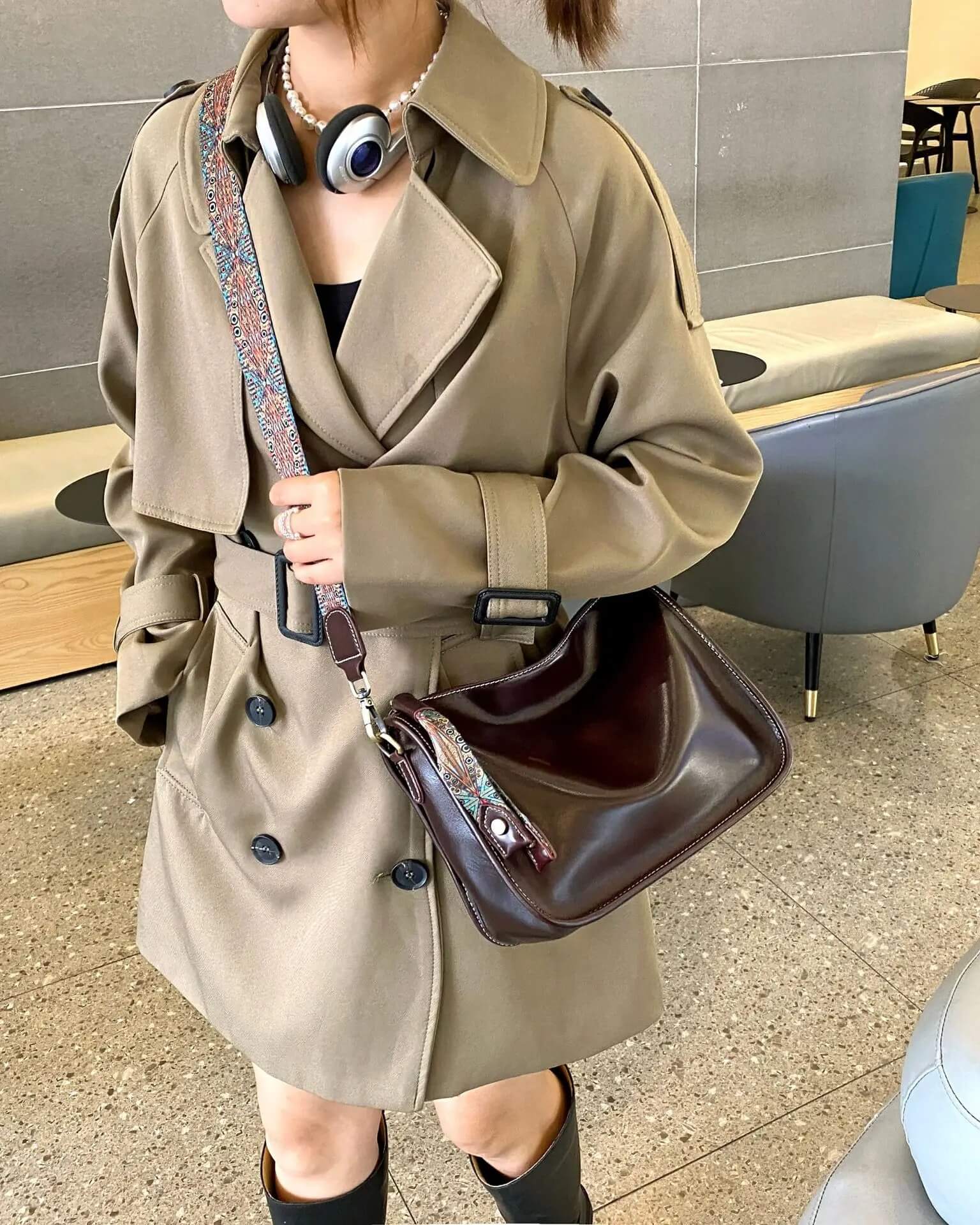 Luksus Skinnveske – Romslig og elegant håndveske i ekte skinn