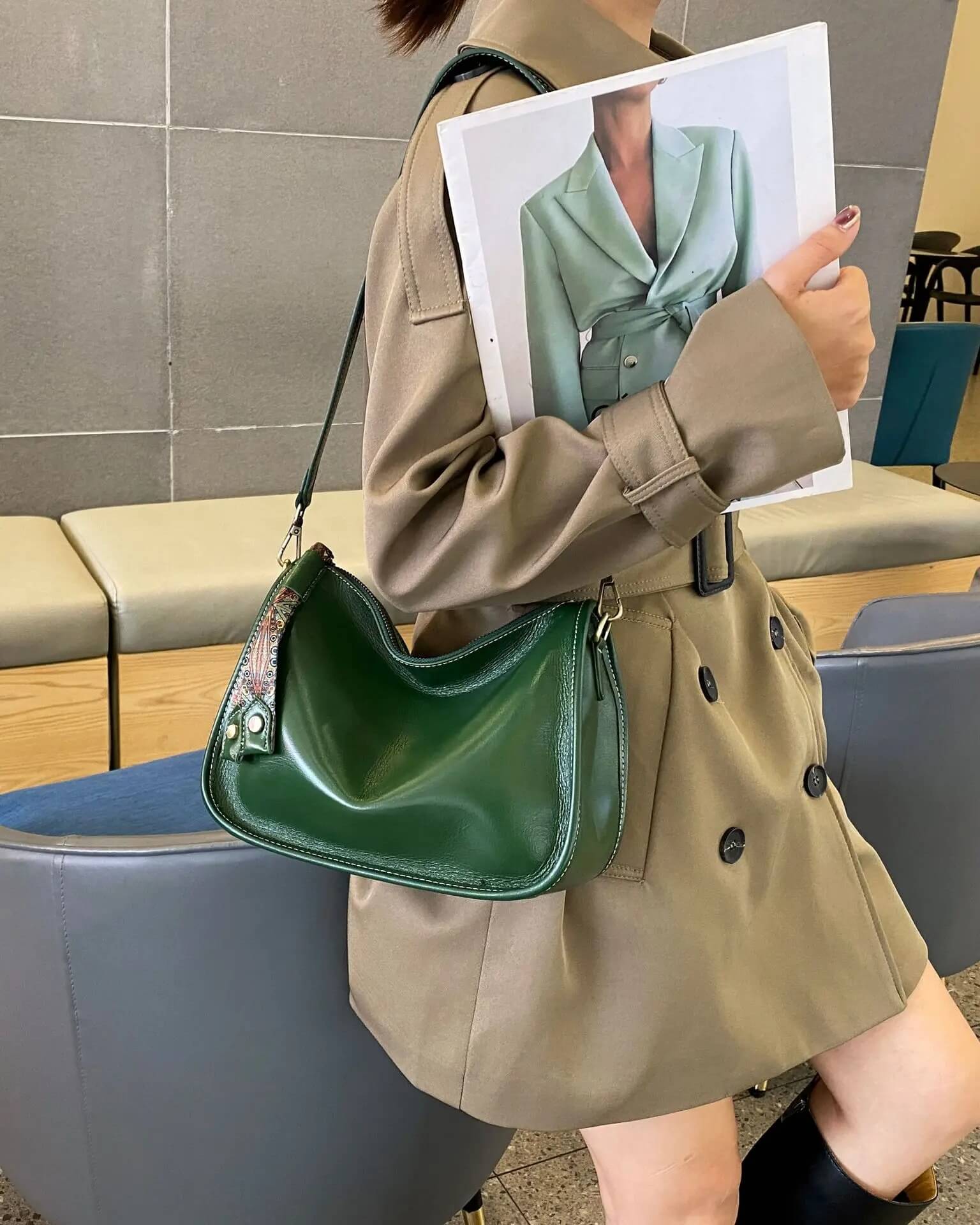 Luksus Skinnveske – Romslig og elegant håndveske i ekte skinn