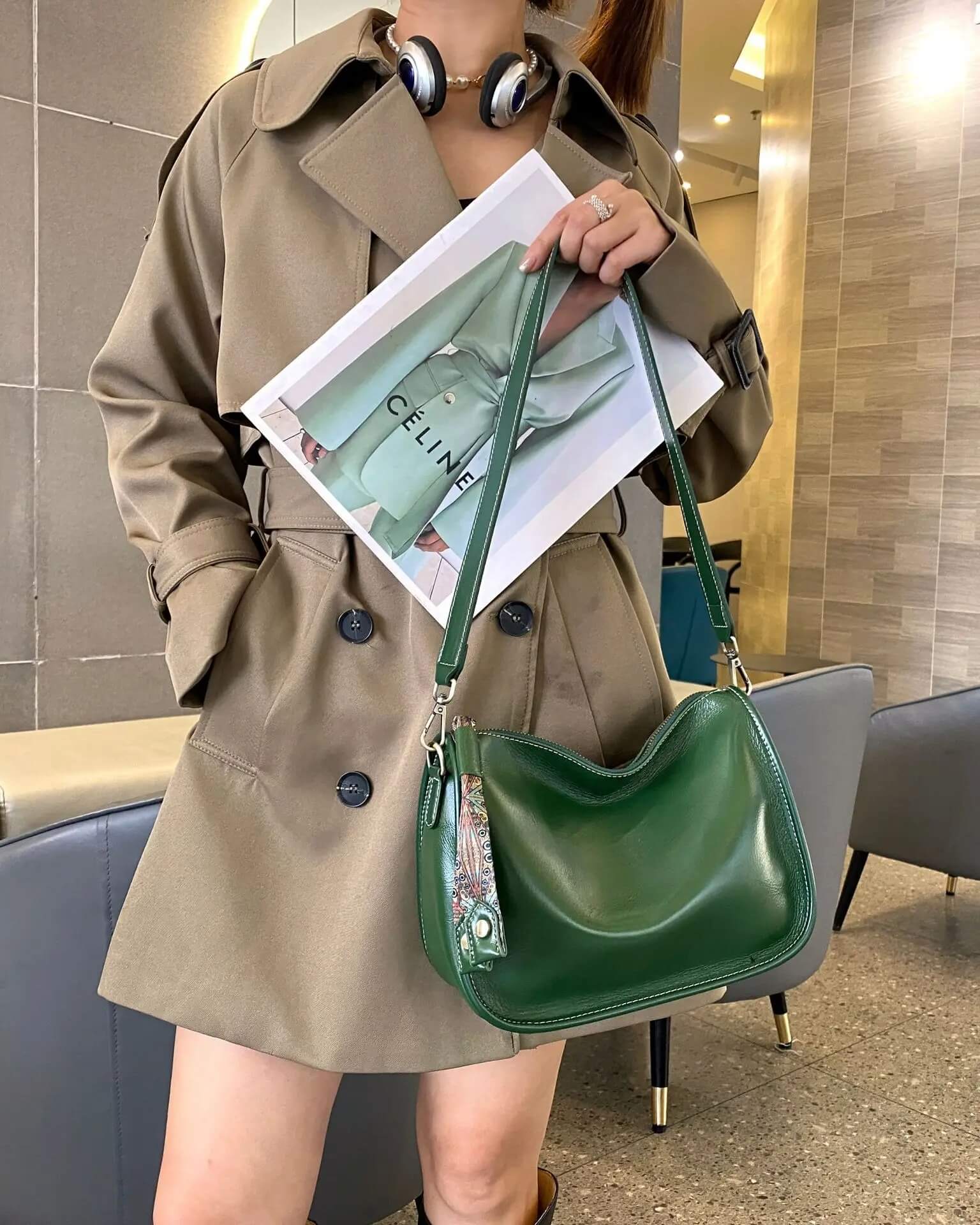 Luksus Skinnveske – Romslig og elegant håndveske i ekte skinn