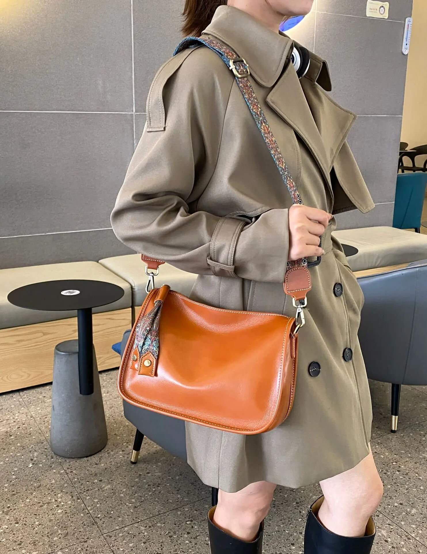 Luksus Skinnveske – Romslig og elegant håndveske i ekte skinn