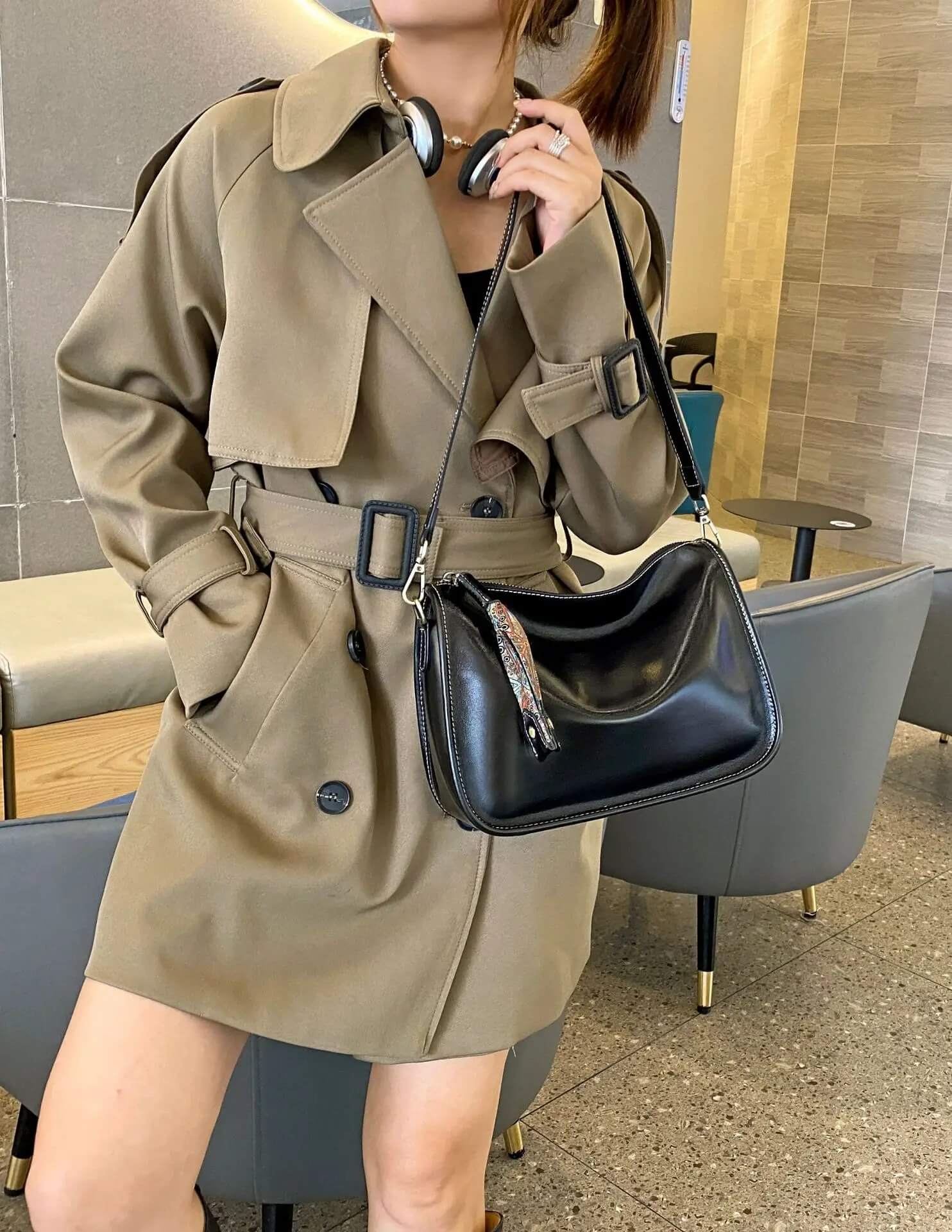 Luksus Skinnveske – Romslig og elegant håndveske i ekte skinn