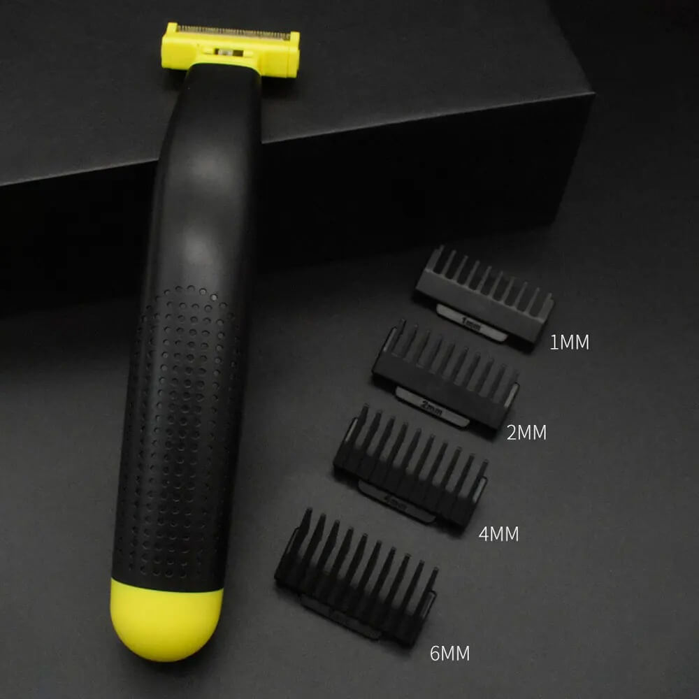 TrimFlex Barbermaskin - Vanntett, Dobbelbladet & Oppladbar for Reise og Hverdag