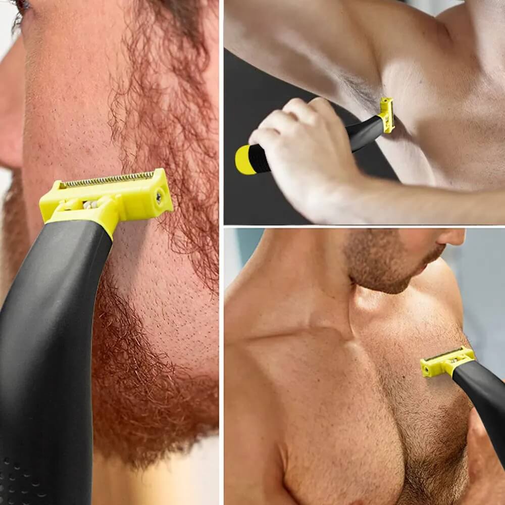 TrimFlex Barbermaskin - Vanntett, Dobbelbladet & Oppladbar for Reise og Hverdag