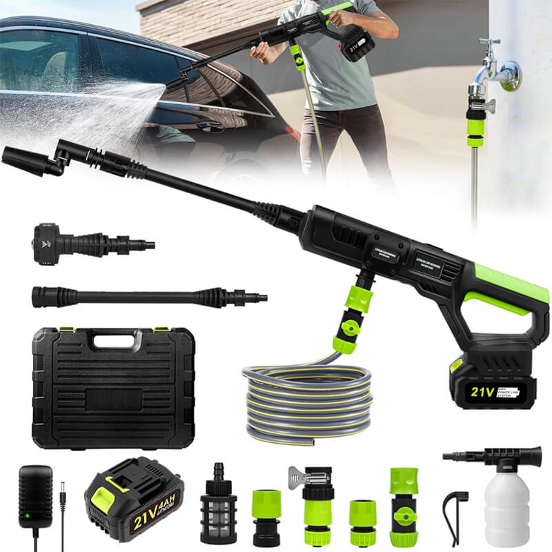 1200PSI Trådløs Høytrykksspyler Pro med 2 Batterier
