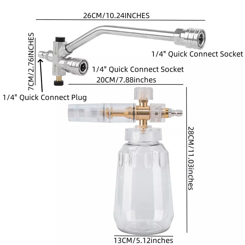 2 i 1 Skumkanon Trykkvaskerpistol