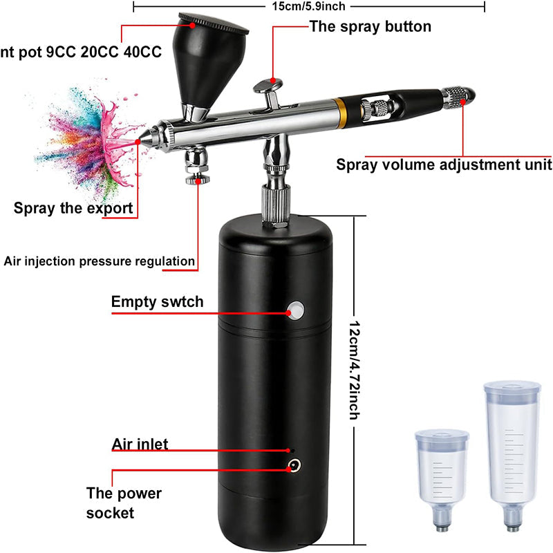 32PSI Kompressor Airbrush Sett