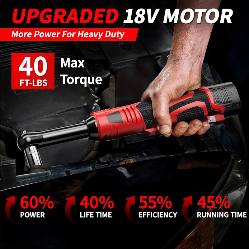 Elektrisk skralletrekker med 2 batterier