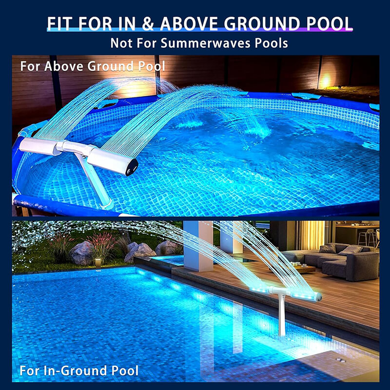 Solar Bassengfontene med Lys