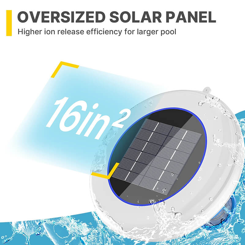 Soldrevet Bassengioniserer med LED-lys