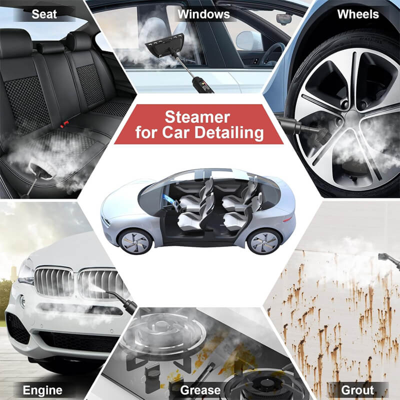 2500W Høytrykk Damprenser med Hansker