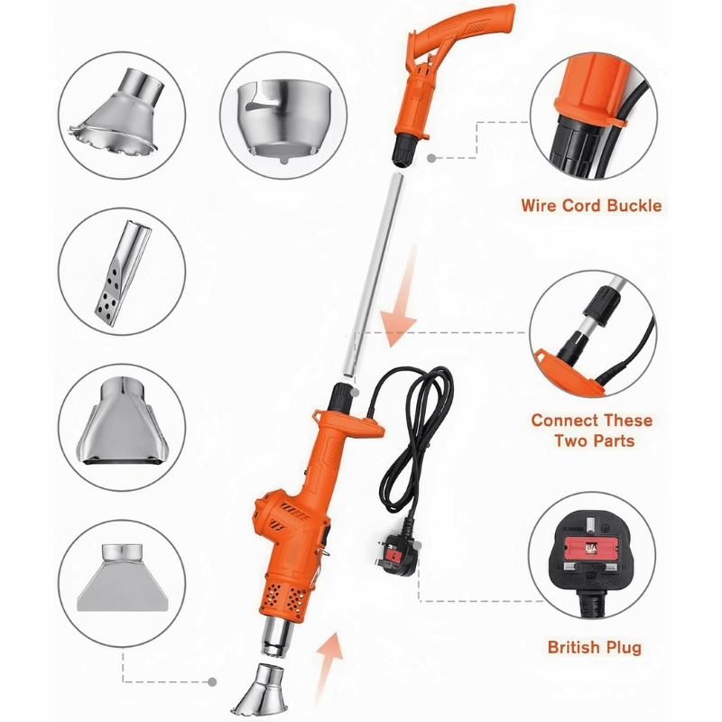Elektrisk ugressbrenner 3 i 1