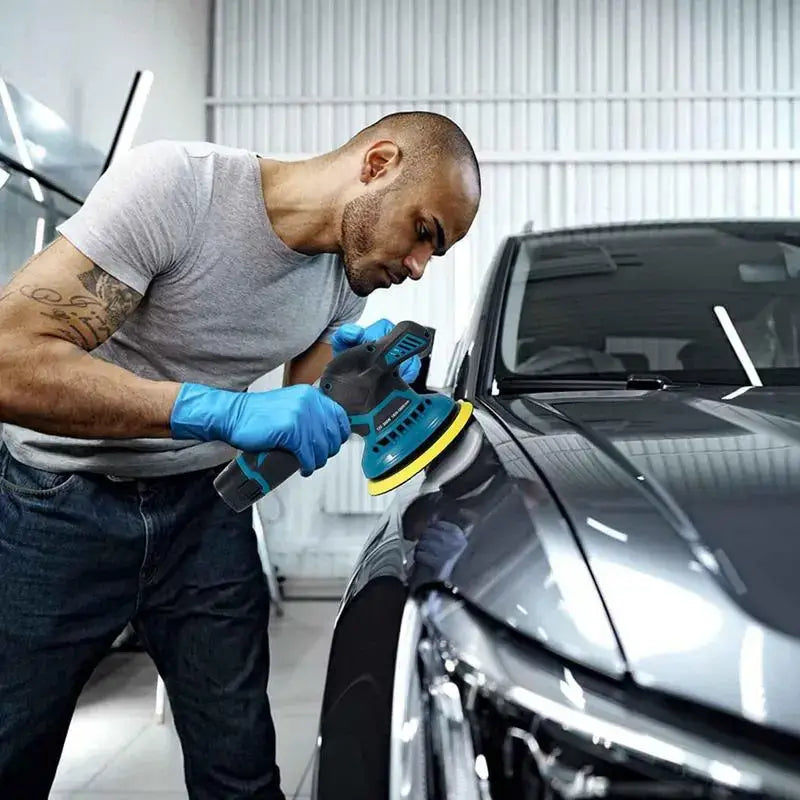 Trådløs bilbufferpolerer med 2 batterier