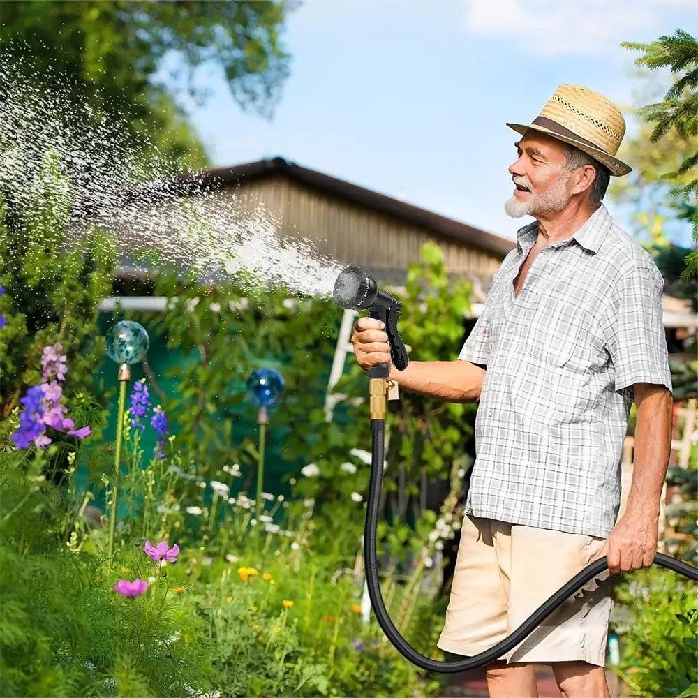 Uttrekkbar fleksibel hageslange