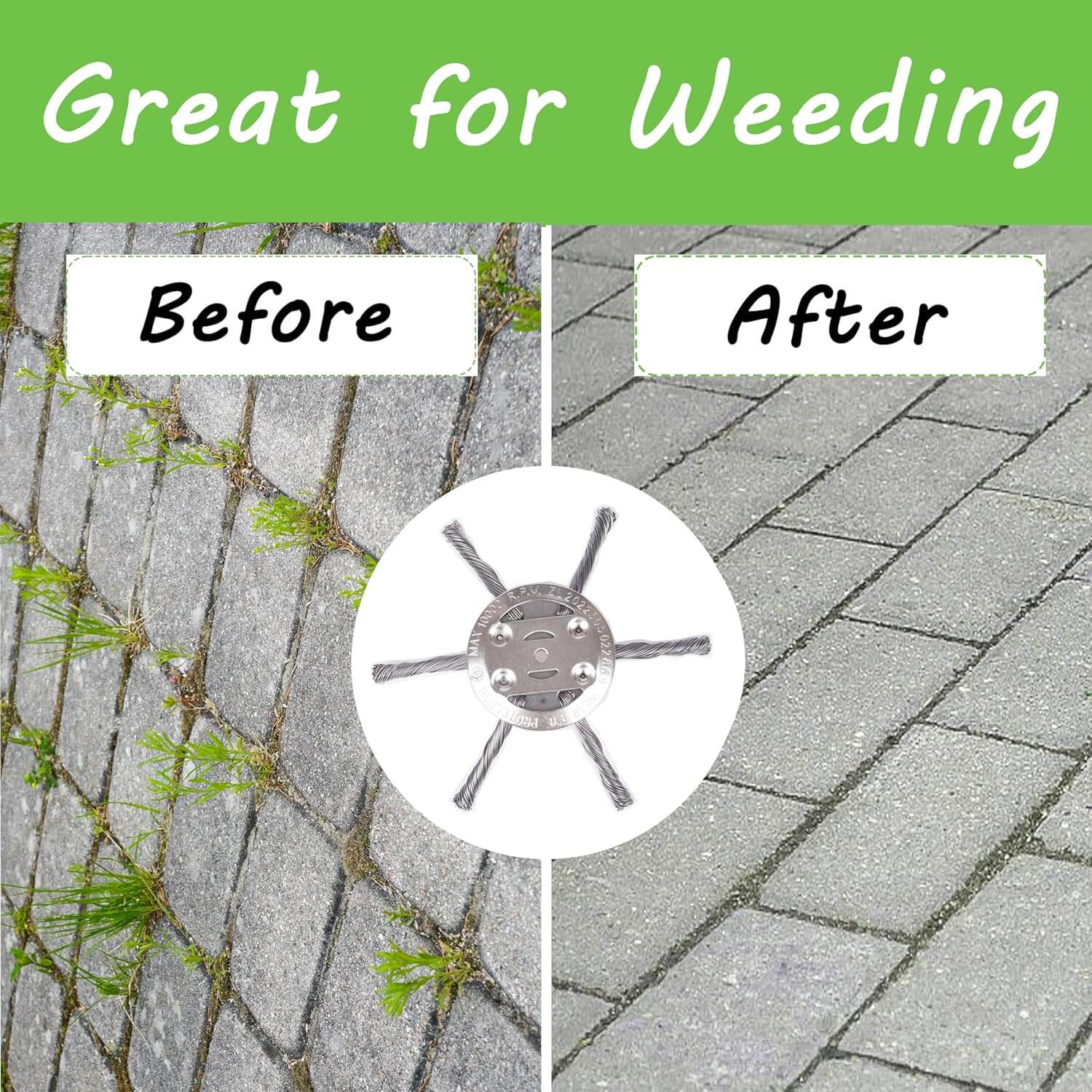 6 tommers metalltrådhode for elektrisk gresstrimmer