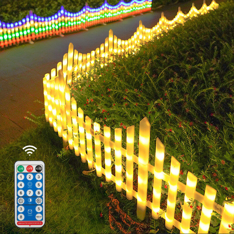 8-pakning solcelle gjerdelampe for hagen