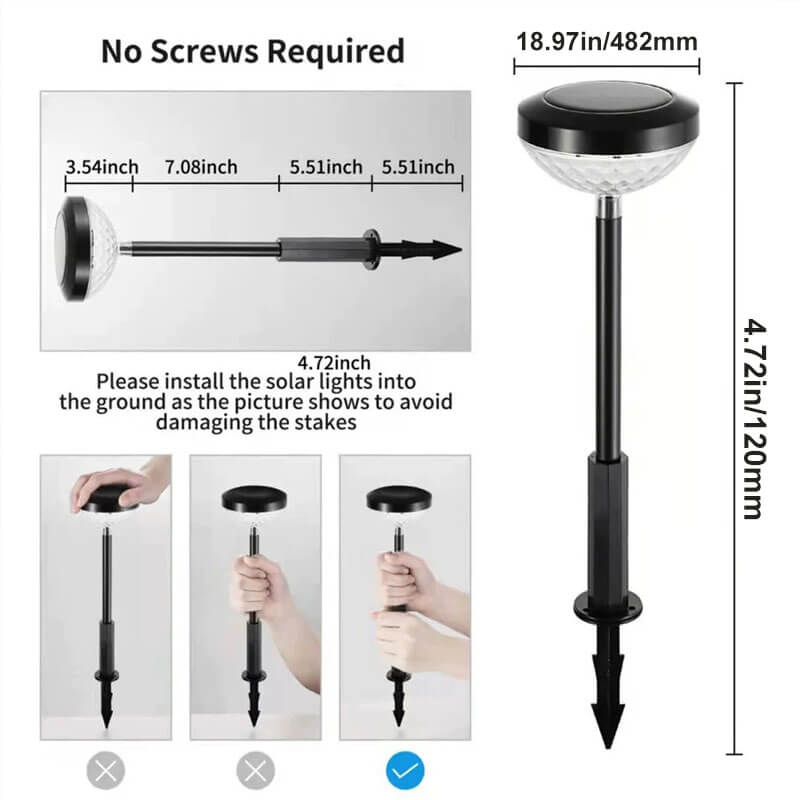 Solcelle hagelys med mandalamønster