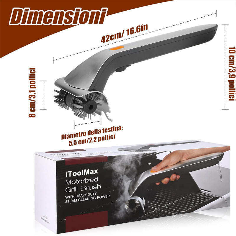 Elektrisk damp grillbørste