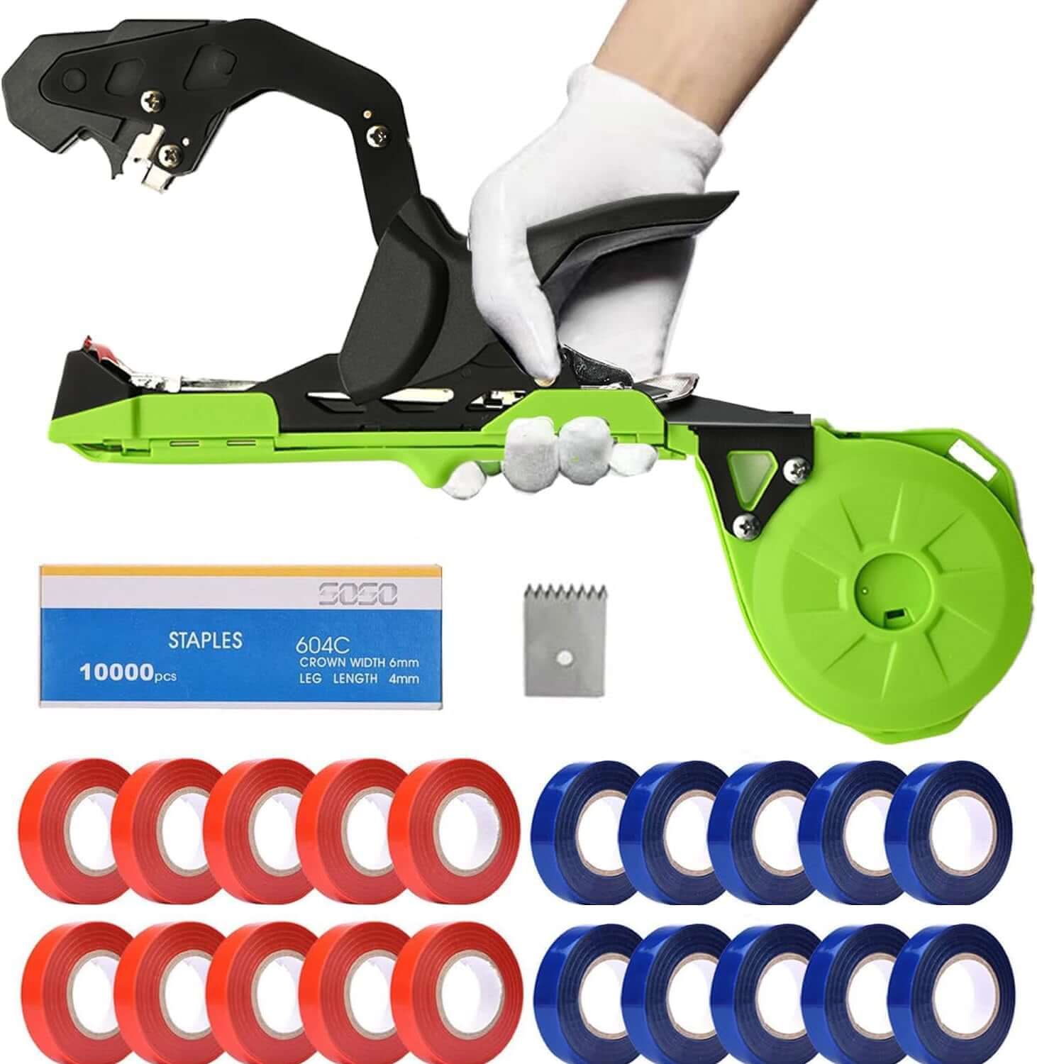 Profesjonell plantebindingsmaskin med 20 ruller teip