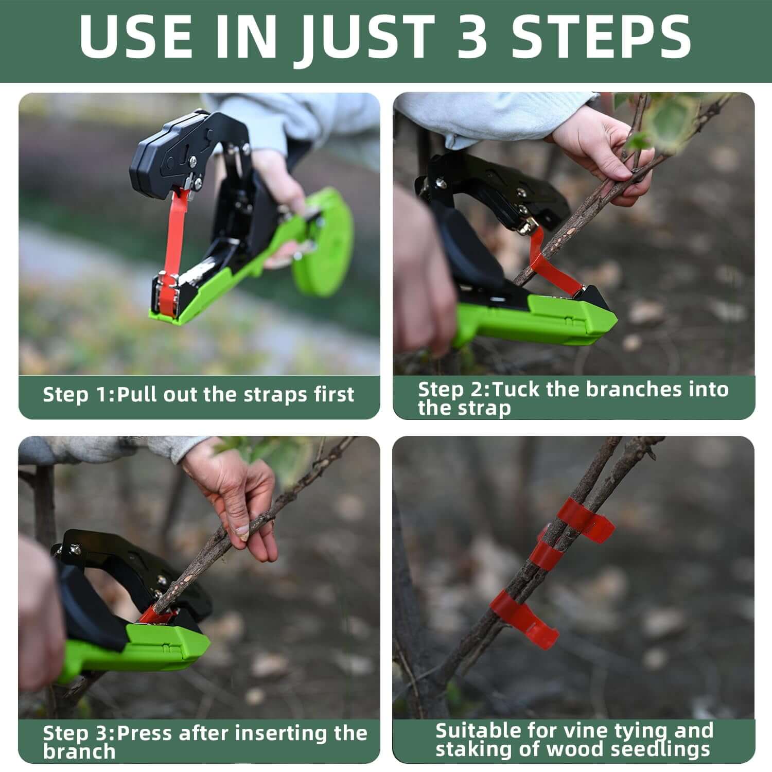 Profesjonell plantebindingsmaskin med 20 ruller teip