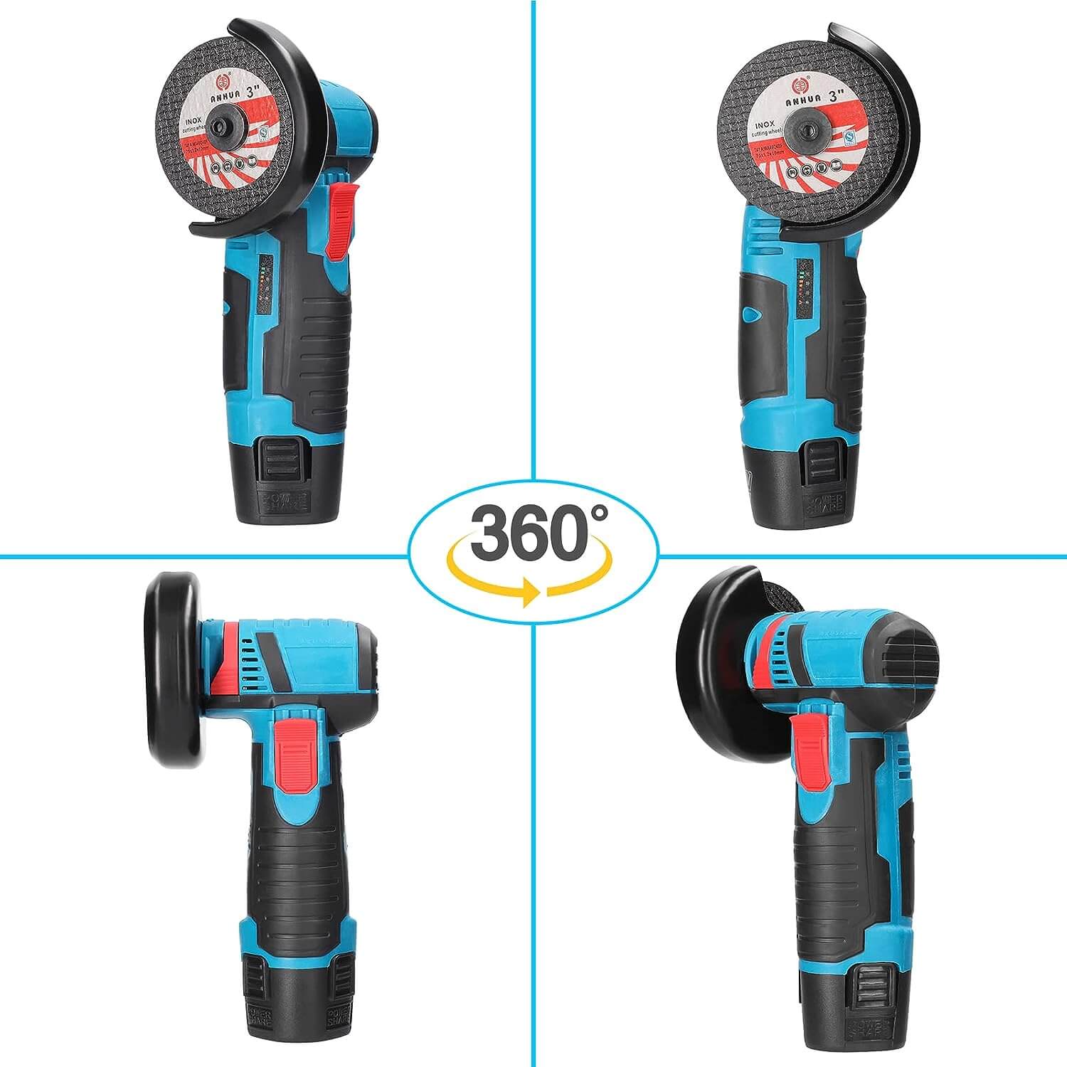 Mini børsteløs vinkelsliper