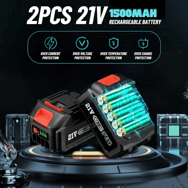 2 i 1 Trådløs 8 tommer Kjedesag med Grensag