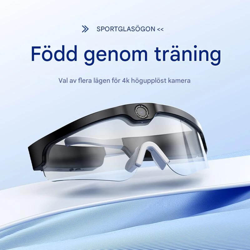 SmartSol – Solbriller med Innebygd Kamera og Trådløse Hodetelefoner | Kompakte og Funksjonelle for Aktive Eventyr