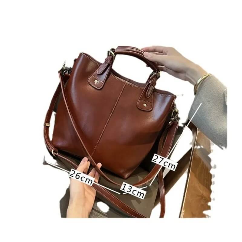 VelvetaBag - Elegant Lærveske for Stil og Funksjon i Ekte Lær