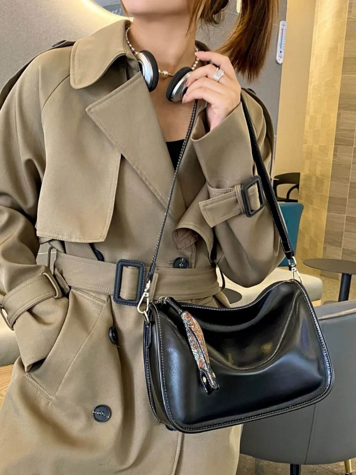 Luksus Skinnveske – Romslig og elegant håndveske i ekte skinn