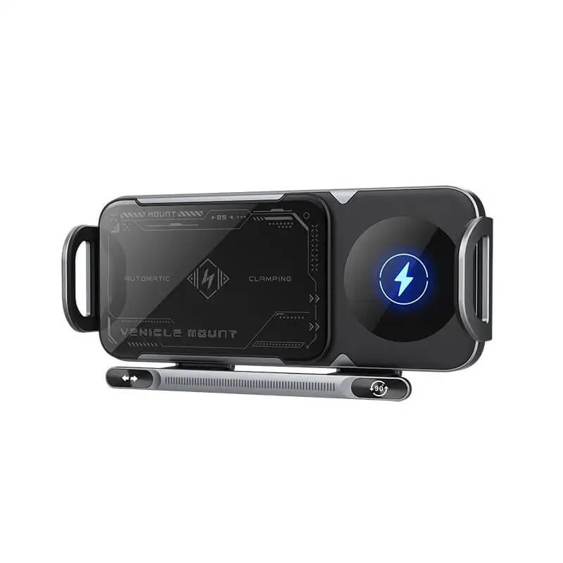 ChargeMount - Justerbar Smart Biltelefonholder med 15W Trådløs Ladeplate for Fellbare Skjermer