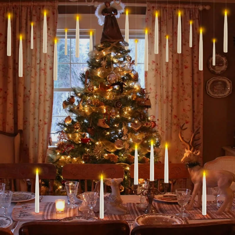 Svevende LED-lys med Magisk Fjernkontroll - Flammeløse Hengende Lys